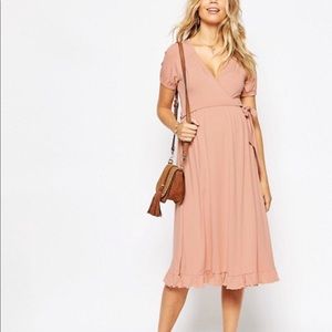 ASOS Maternity Midi Wrap Tea Dress